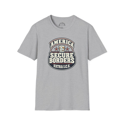 America Secure Borders Shirt - Extra I.C.E. Whiskey Glass Patriotic Tee