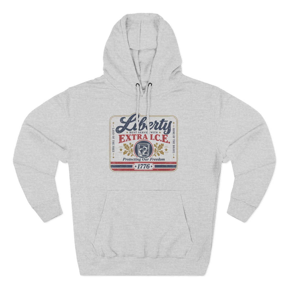 Liberty Shirt - Best Served with Extra I.C.E. Retro Label Patriotic Tee