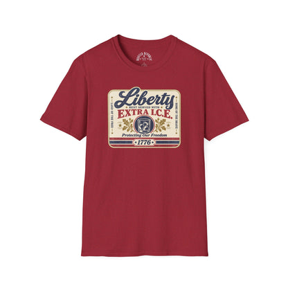 Liberty Shirt - Best Served with Extra I.C.E. Retro Label Patriotic Tee