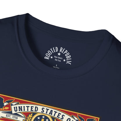 USA Retro Label - Faith & Liberty Eagle Tee