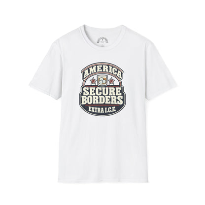 America Secure Borders Shirt - Extra I.C.E. Whiskey Glass Patriotic Tee