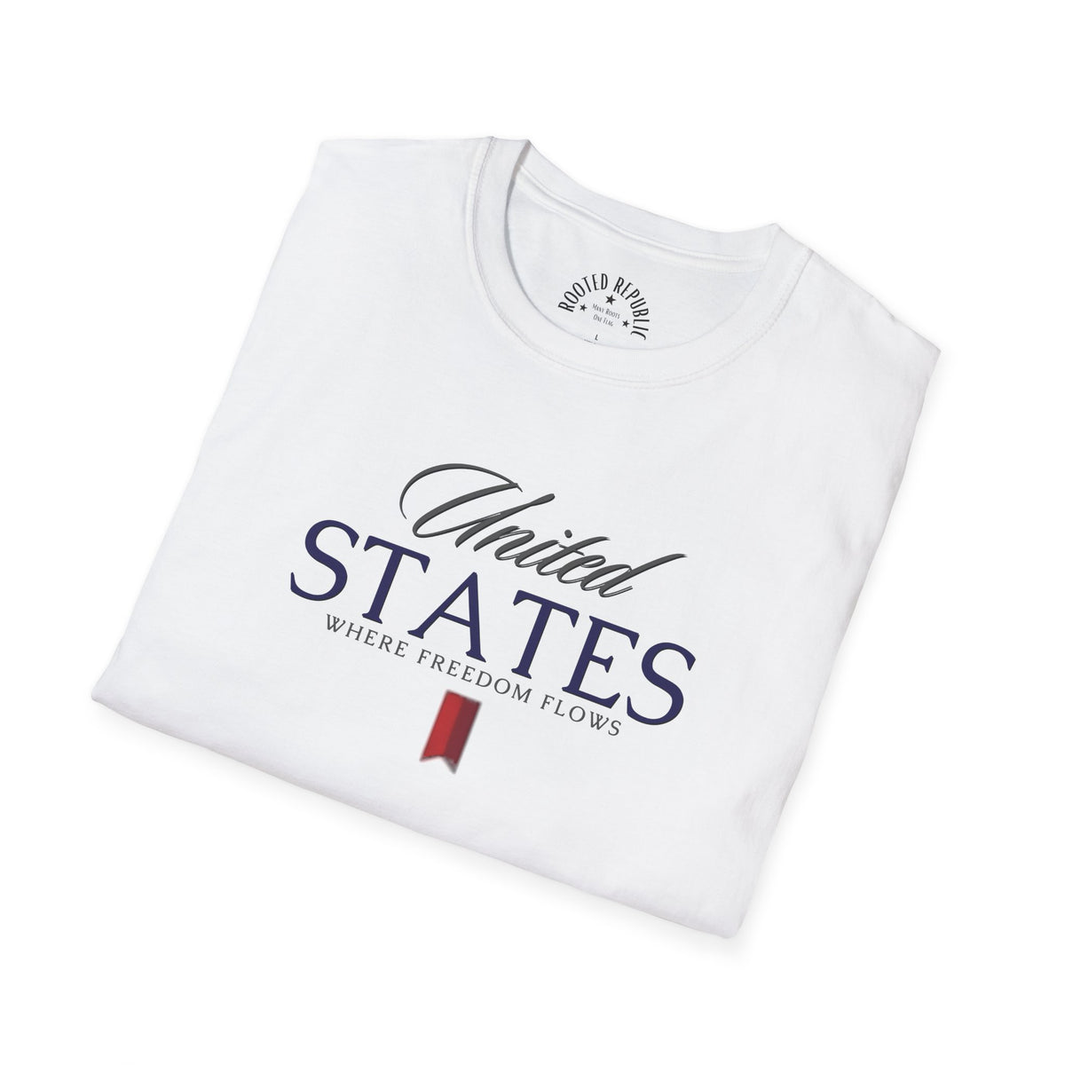 United States - Where Freedom Flows Patriotic Tee