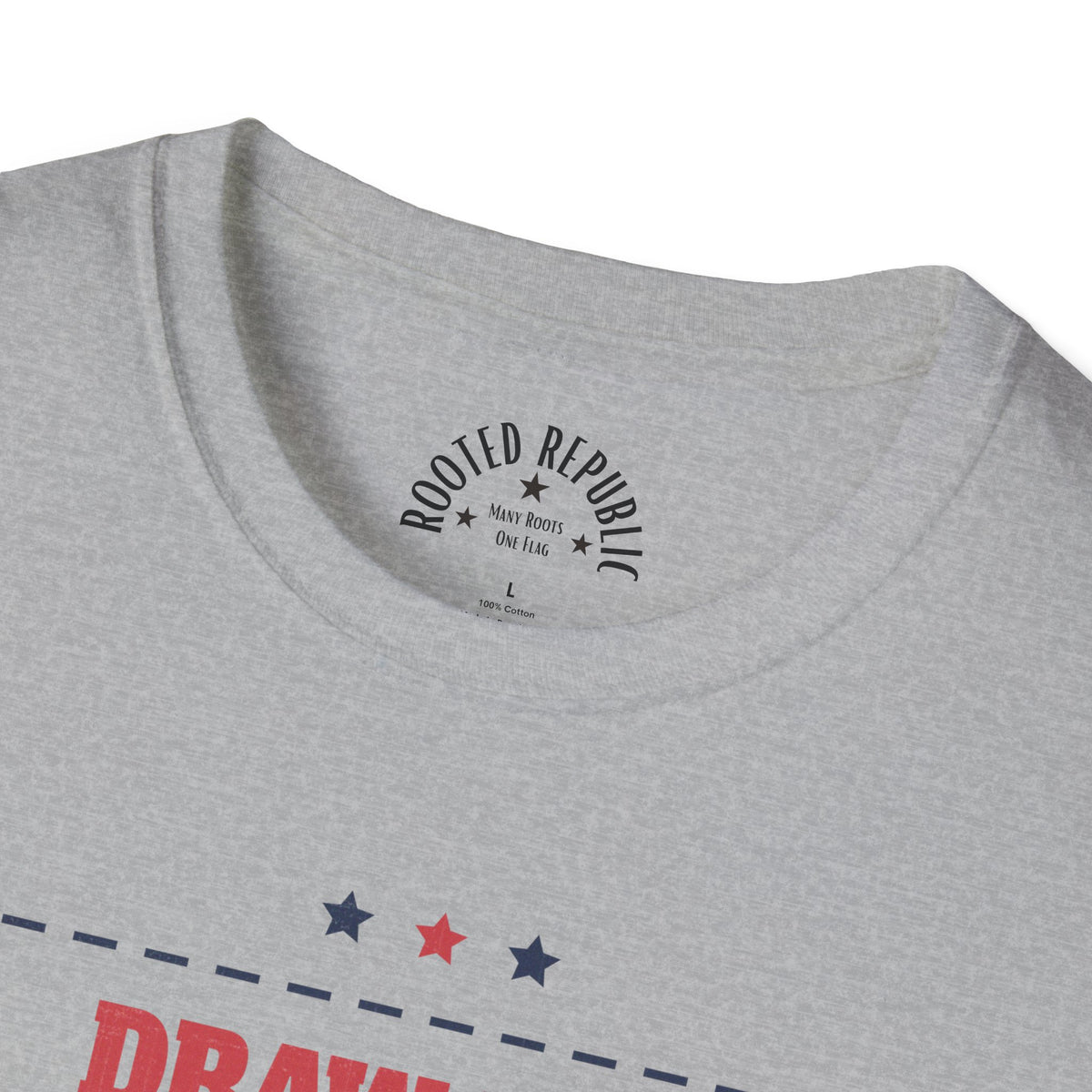 Draw the Line Shirt - Support I.C.E. Bold Patriotic Teec