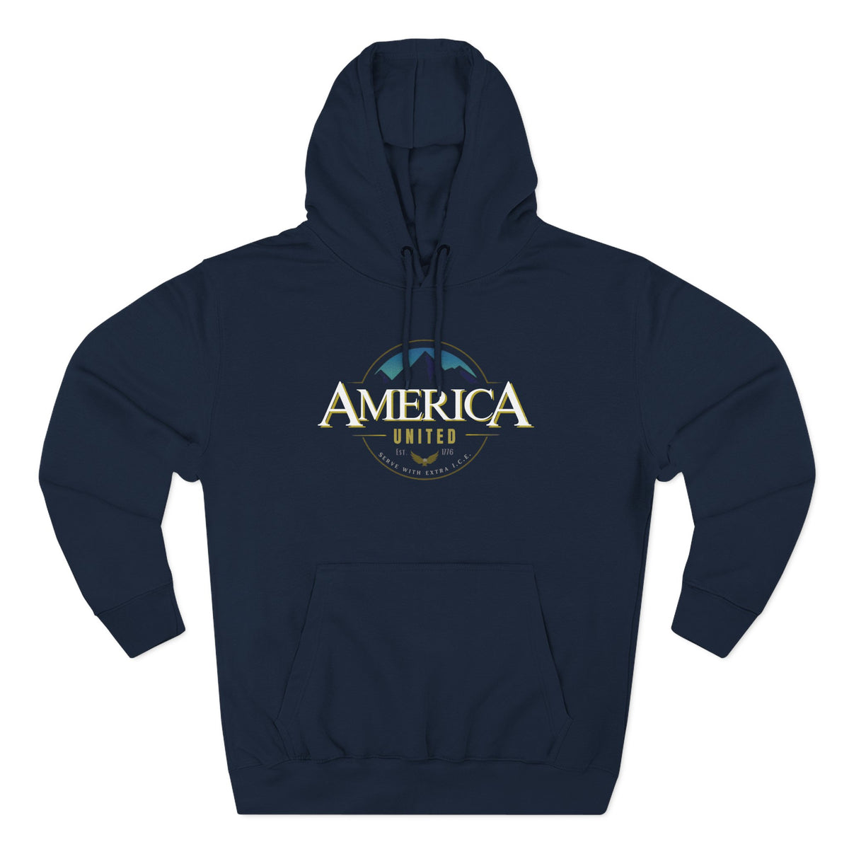 America United Hoodie - Est. 1776 Mountain & Eagle Patriotic Hoodie