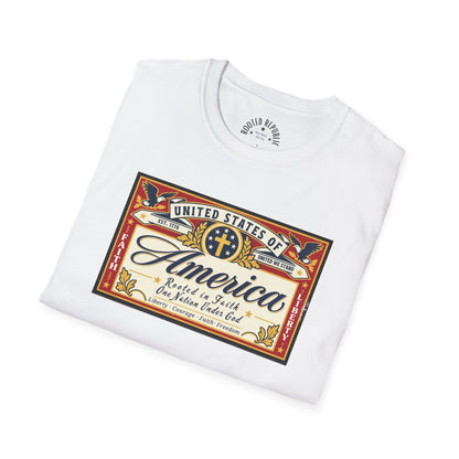 USA Retro Label - Faith & Liberty Eagle Tee