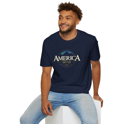 America United Shirt - Est. 1776 Mountain & Eagle Patriotic Tee