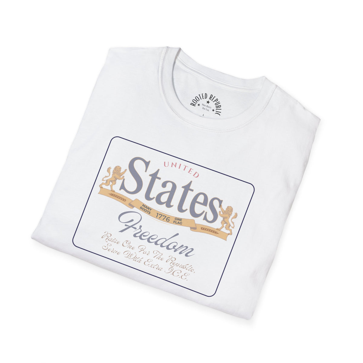 United States Freedom Shirt - Raise One for the Republic Lions & Banner Tee
