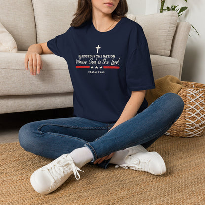 Blessed Is the Nation Whose God Is the Lord - Psalm 33:12 Shirt