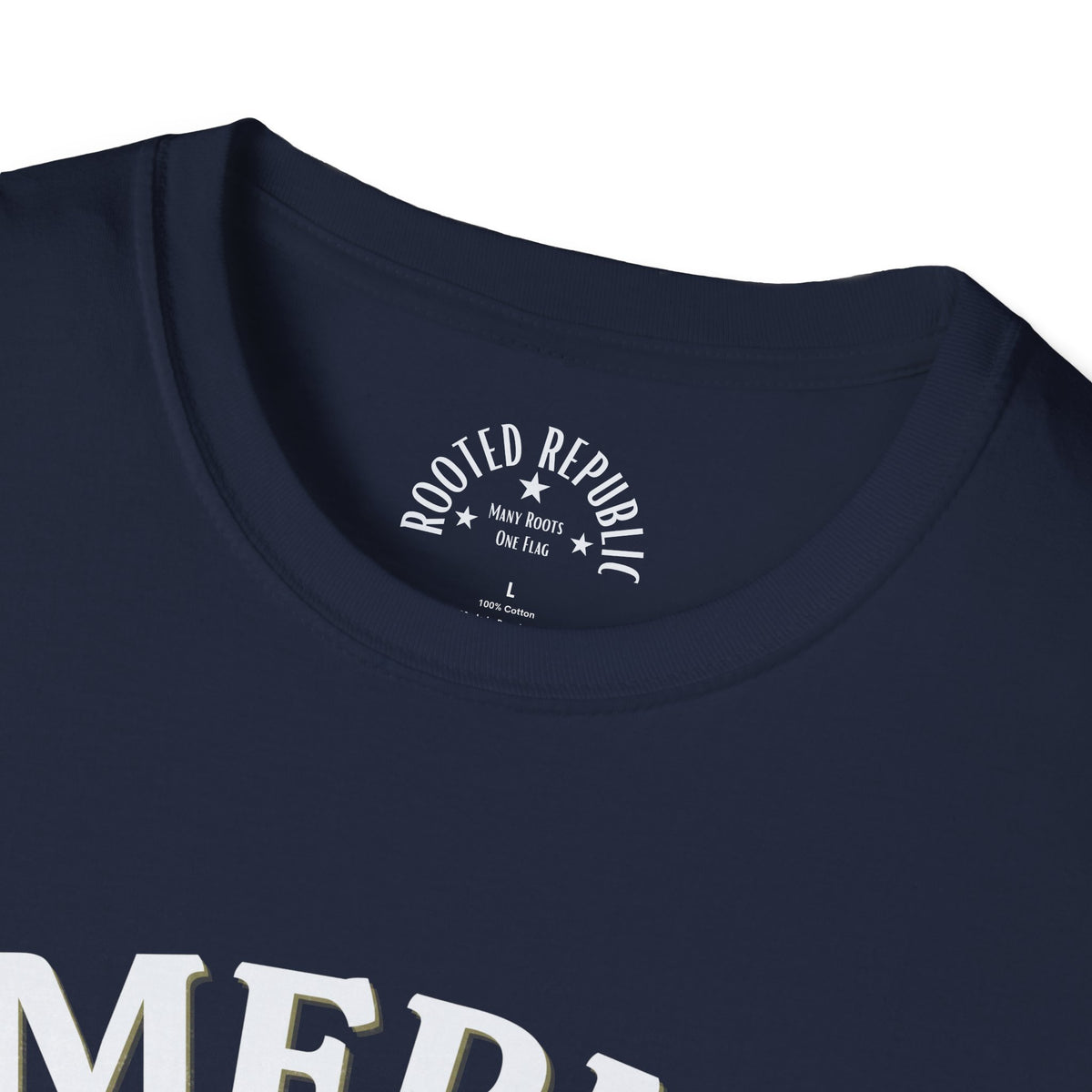America Many Roots Shirt - United Under One Flag Ship & Shield Tee