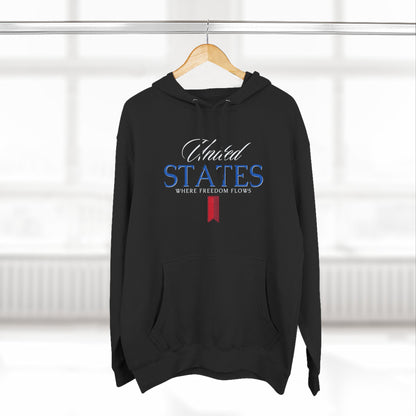 United States Hoodie - Where Freedom Flows Patriotic Hoodie