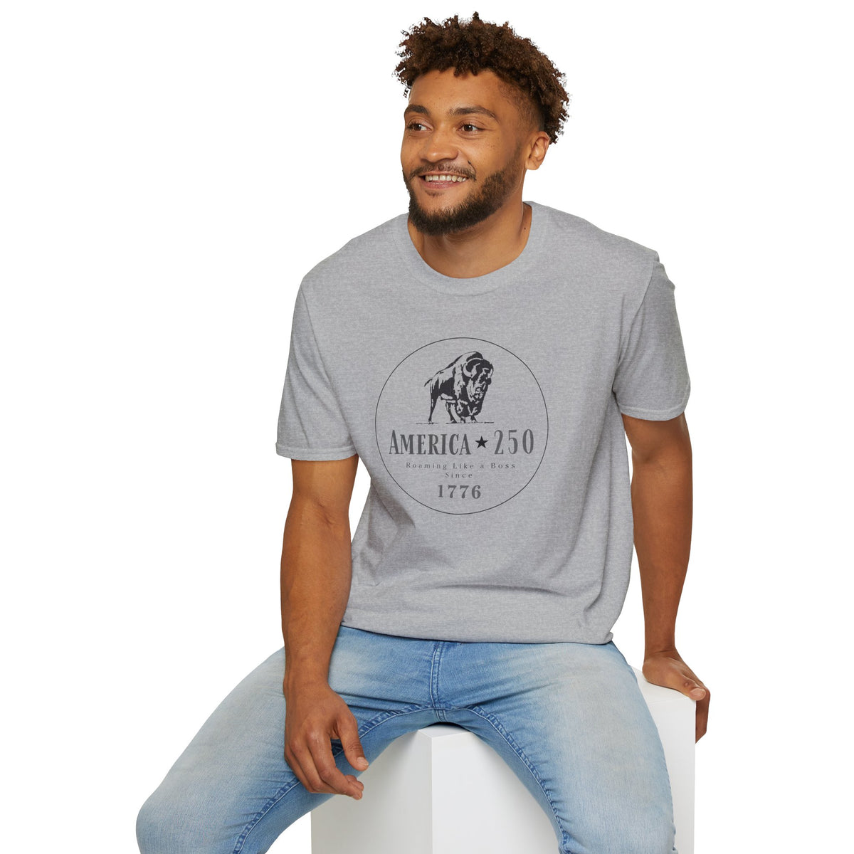 America 250 Bison Shirt - Roaming Like a Boss Since 1776 Patriotic Tee