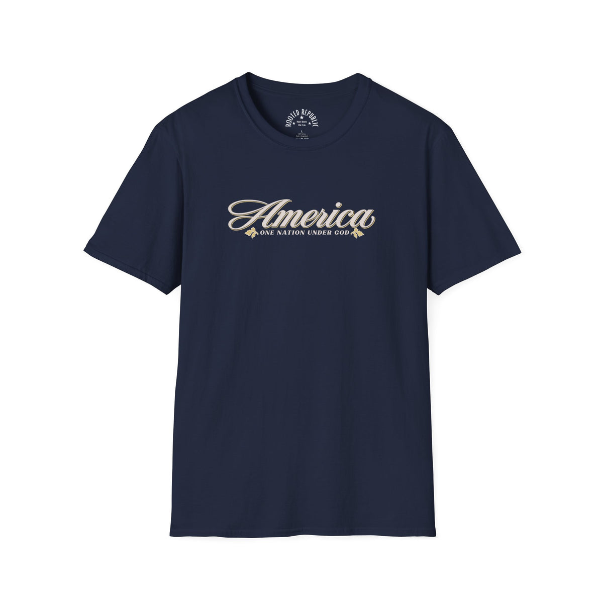 America One Nation Under God Shirt - Script Patriotic Tee