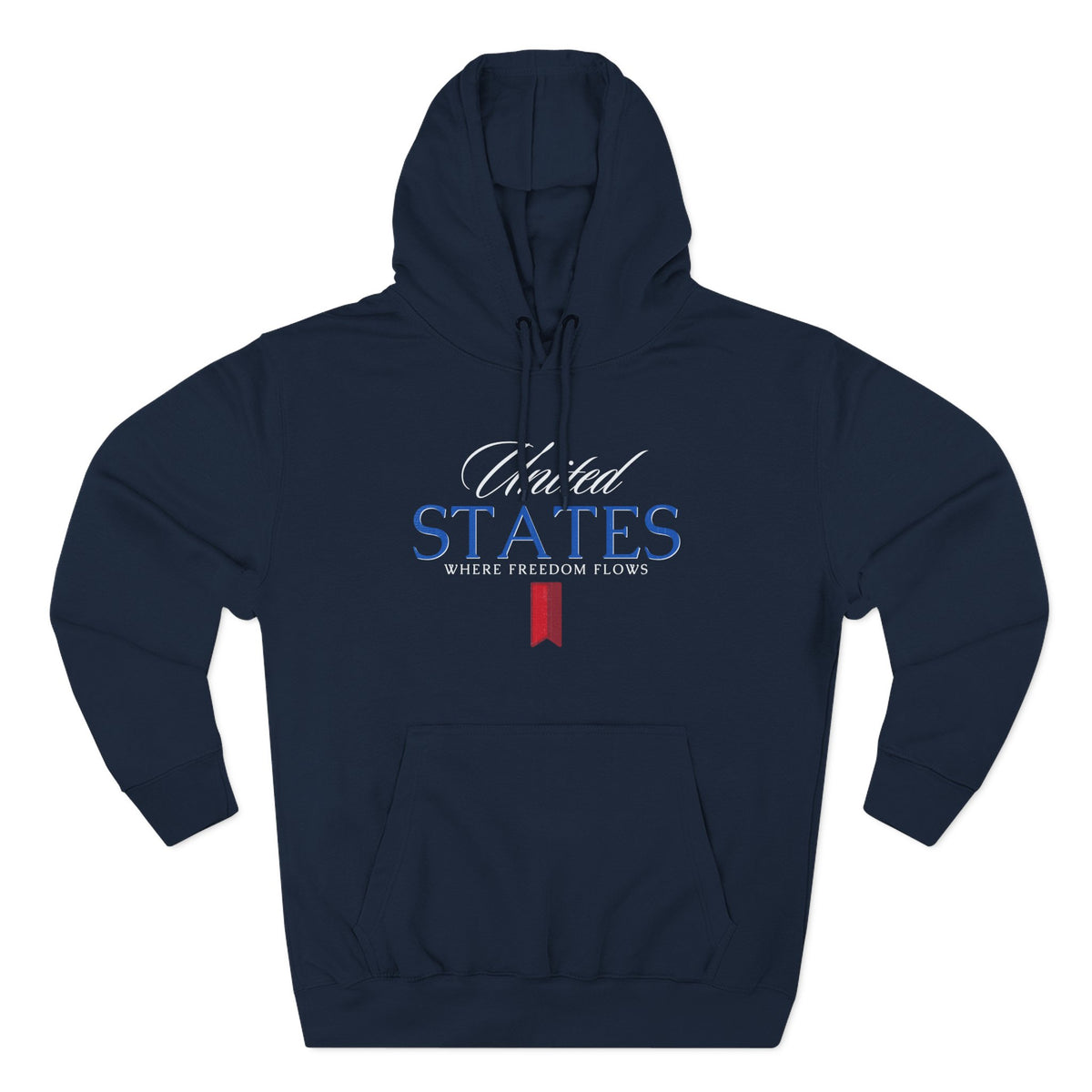 United States Hoodie - Where Freedom Flows Patriotic Hoodie