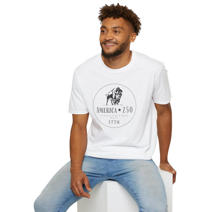 America 250 Bison Shirt - Roaming Like a Boss Since 1776 Patriotic Tee