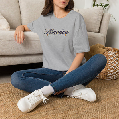 America One Nation Under God Shirt - Script Patriotic Tee