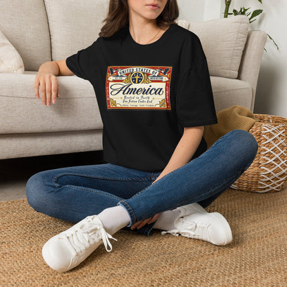 USA Retro Label - Faith & Liberty Eagle Tee