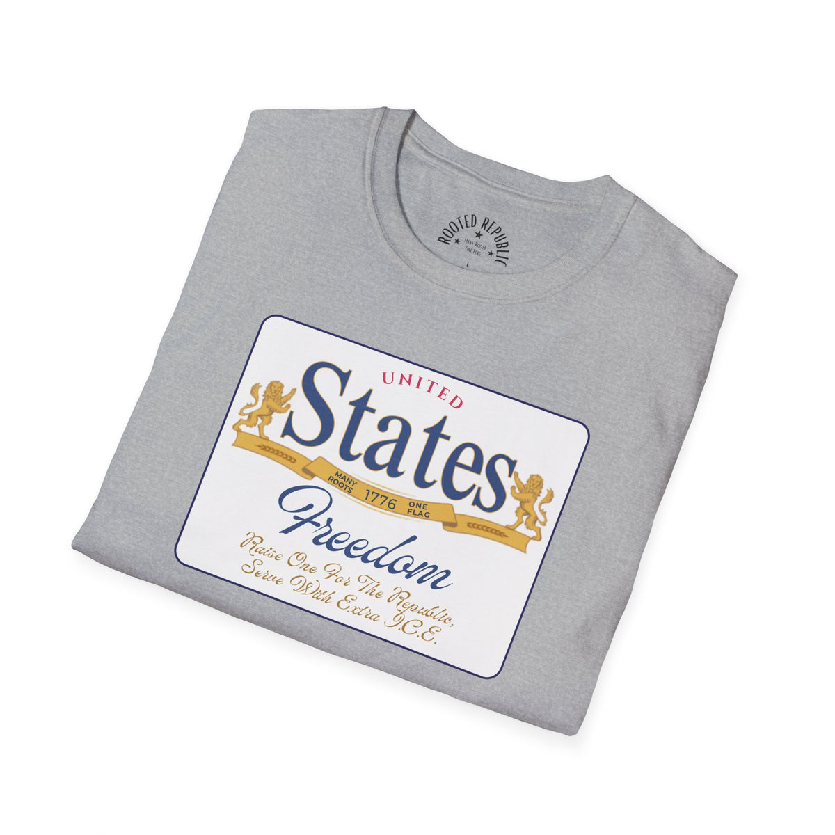United States Freedom Shirt - Raise One for the Republic Lions & Banner Tee