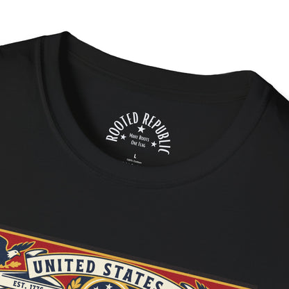 USA Retro Label - Faith & Liberty Eagle Tee