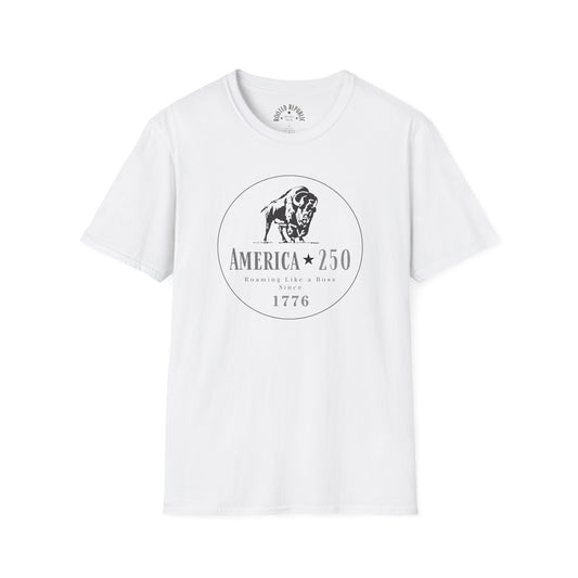 America 250 Bison Shirt - Roaming Like a Boss Since 1776 Patriotic Tee