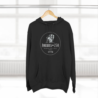 America 250 Bison Hoodie - Roaming Like a Boss Since 1776 Patriotic Hoodie