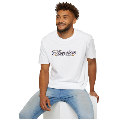 America One Nation Under God Shirt - Script Patriotic Tee