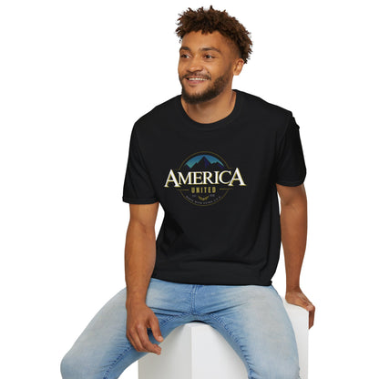 America United Shirt - Est. 1776 Mountain & Eagle Patriotic Tee