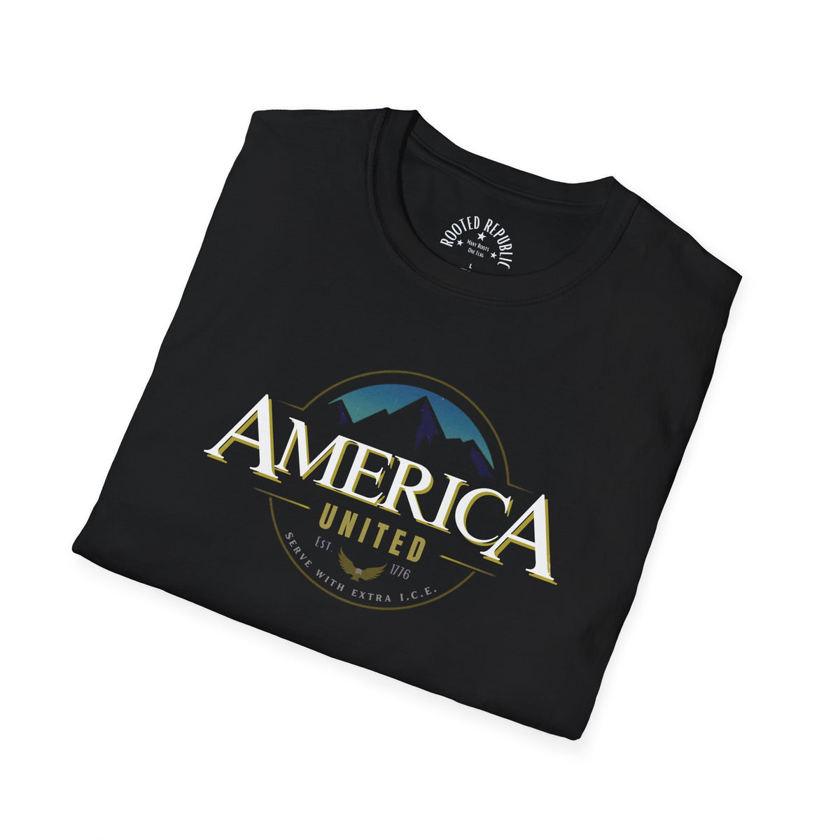 America United Shirt - Est. 1776 Mountain & Eagle Patriotic Tee