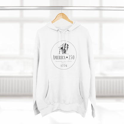 America 250 Bison Hoodie - Roaming Like a Boss Since 1776 Patriotic Hoodie