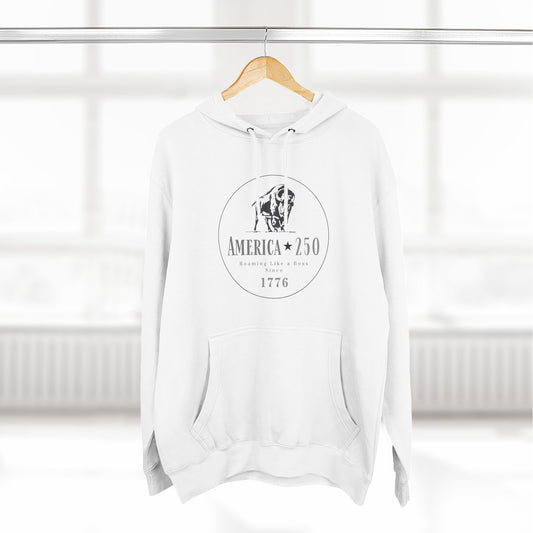 America 250 Bison Hoodie - Roaming Like a Boss Since 1776 Patriotic Hoodie