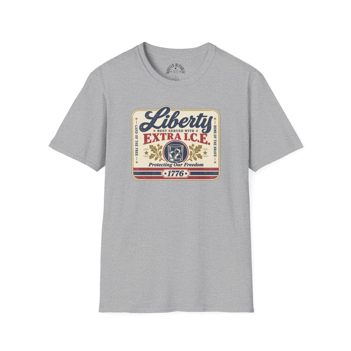 Liberty Shirt - Best Served with Extra I.C.E. Retro Label Patriotic Tee