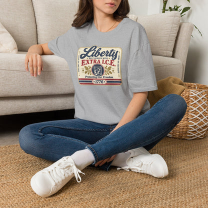 Liberty Shirt - Best Served with Extra I.C.E. Retro Label Patriotic Tee