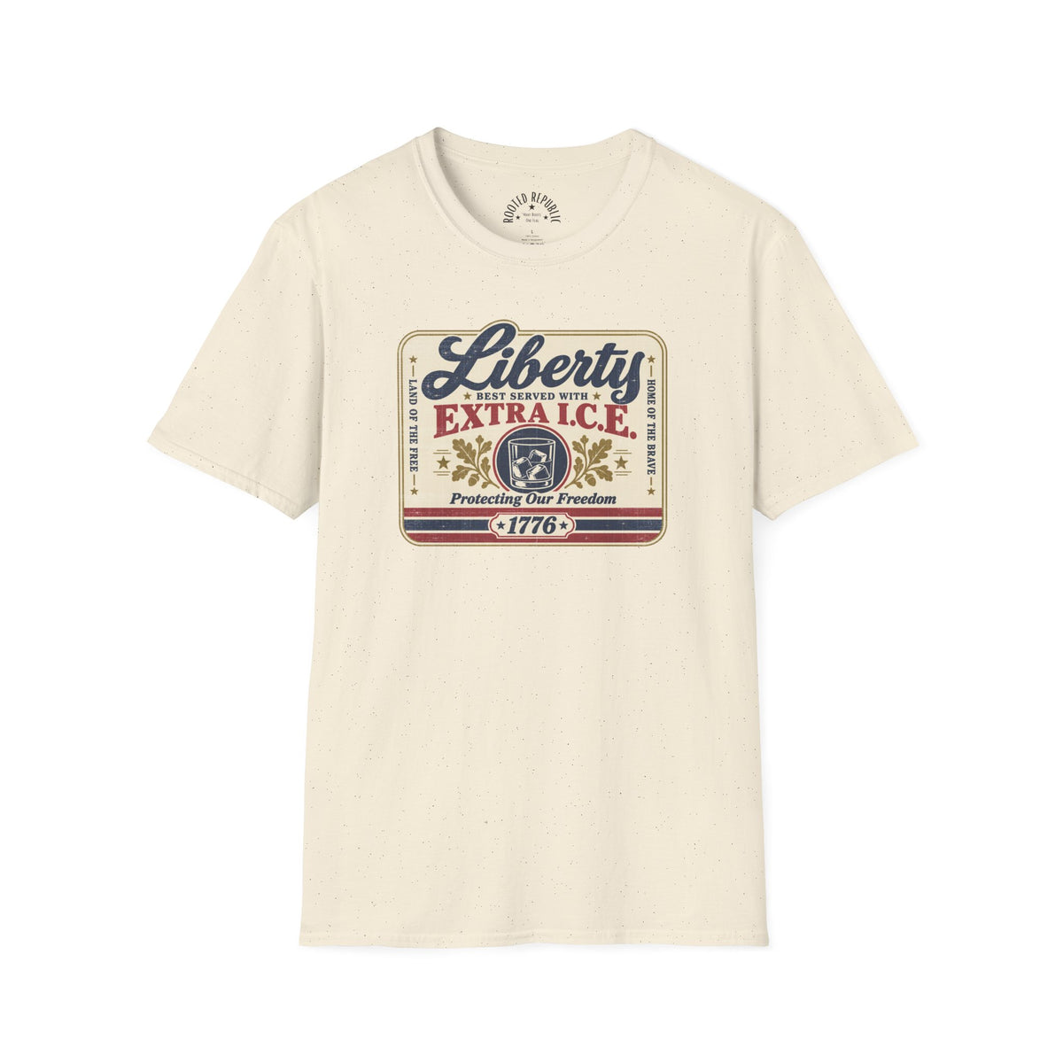 Liberty Shirt - Best Served with Extra I.C.E. Retro Label Patriotic Tee