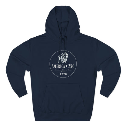 America 250 Bison Hoodie - Roaming Like a Boss Since 1776 Patriotic Hoodie