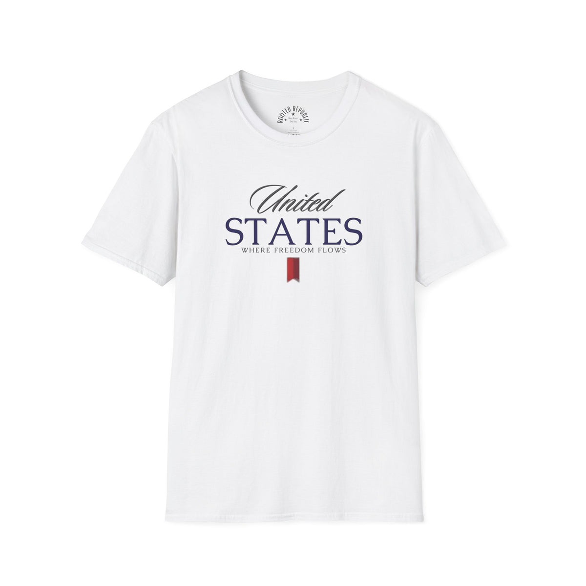 United States - Where Freedom Flows Patriotic Tee