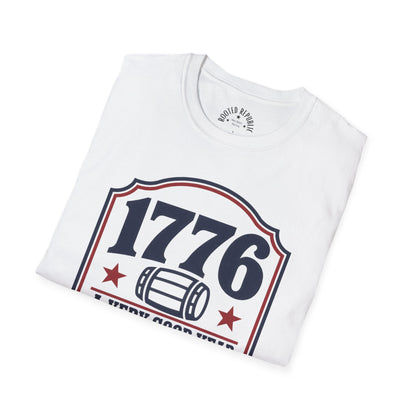 1776 A Very Good Year - Funny Patriotic Barrel & Stars Tee