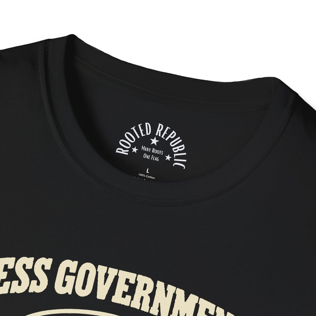 Less Government More Bourbon Shirt - Funny Whiskey Glass Patriotic Tee