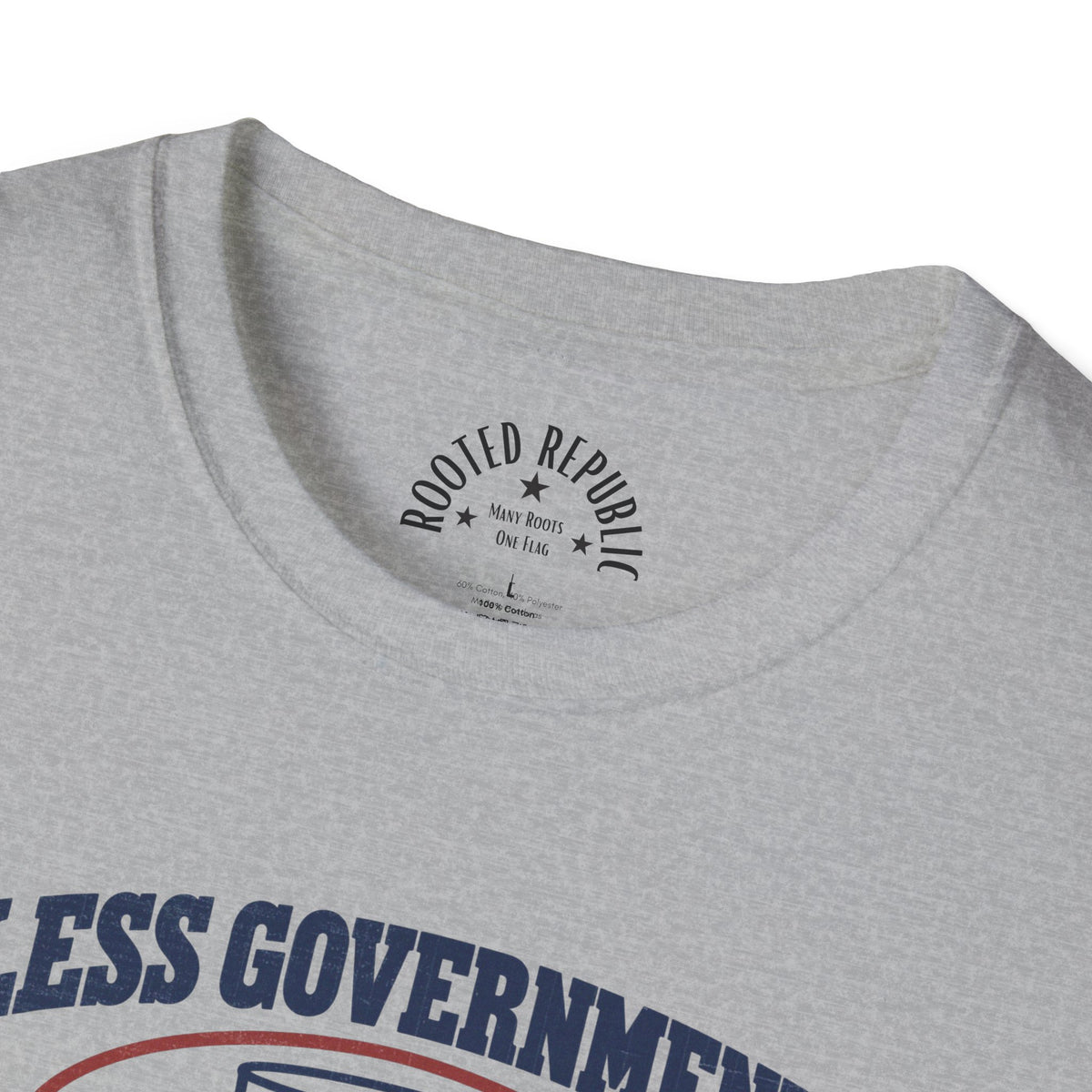 Less Government More Bourbon Shirt - Funny Whiskey Glass Patriotic Tee