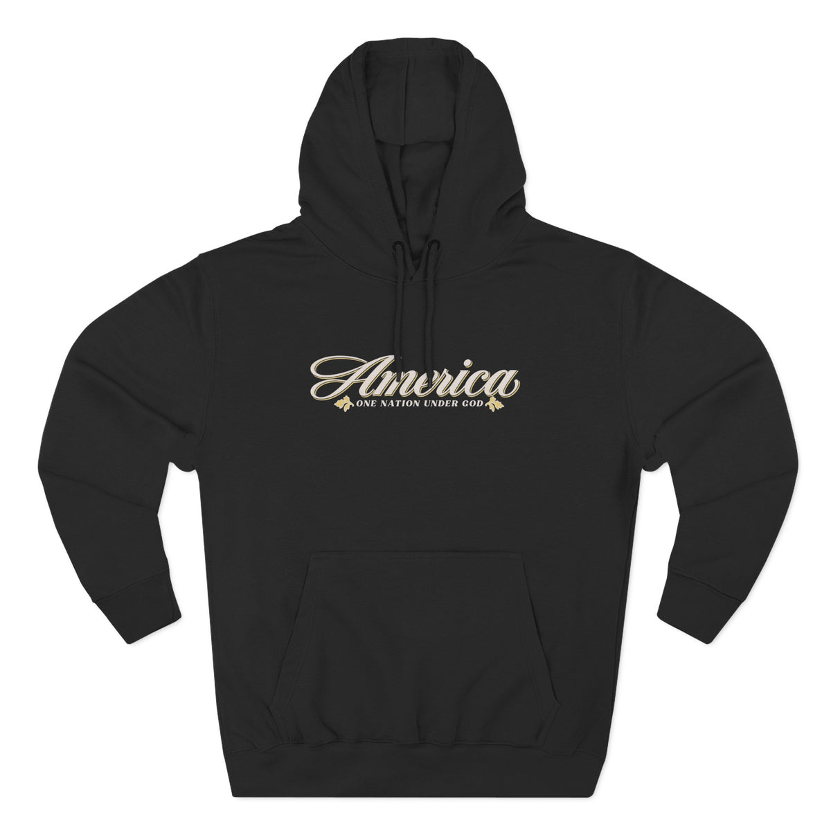 America One Nation Under God Hoodie - Script Patriotic Hoodie