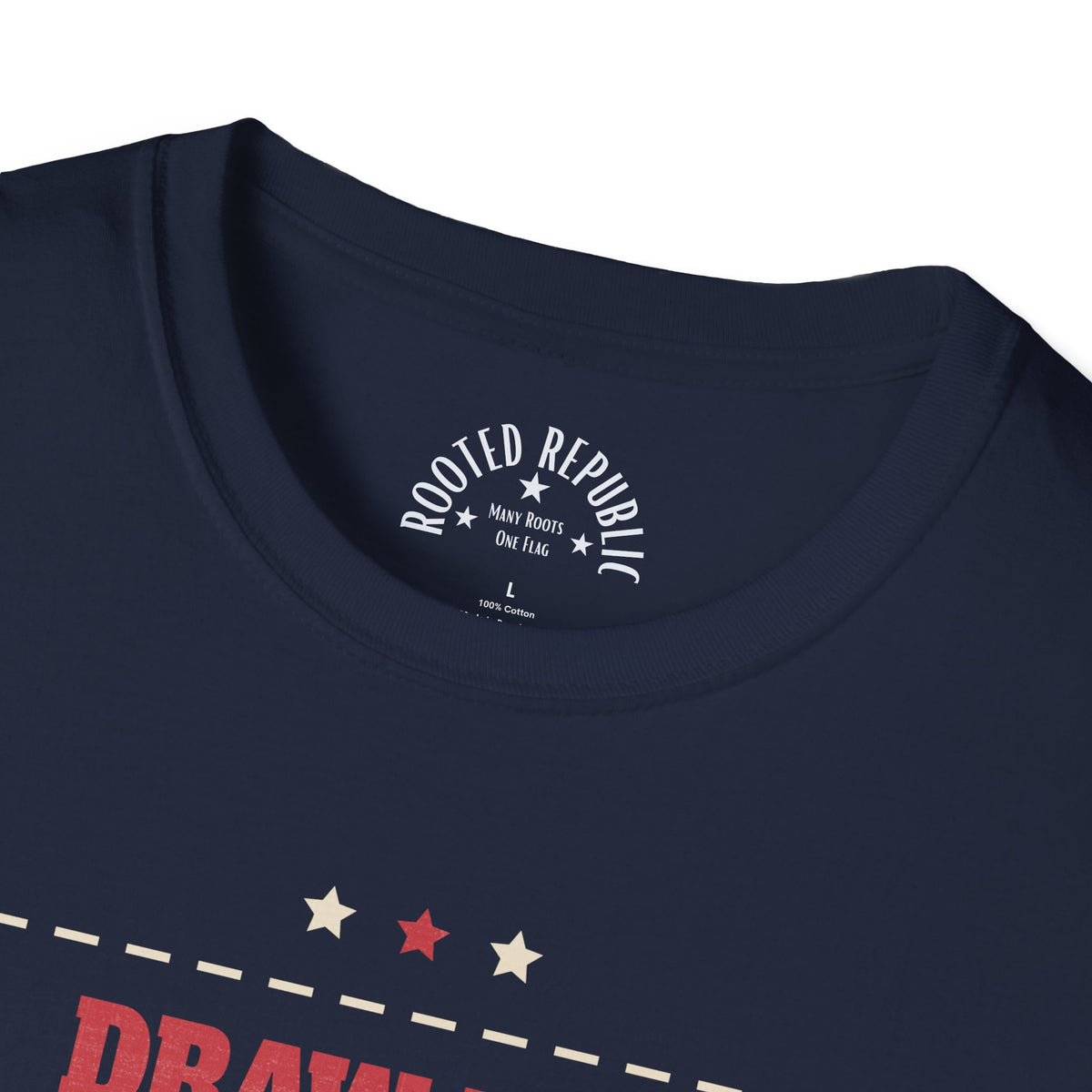 Draw the Line Shirt - Support I.C.E. Bold Patriotic Teec