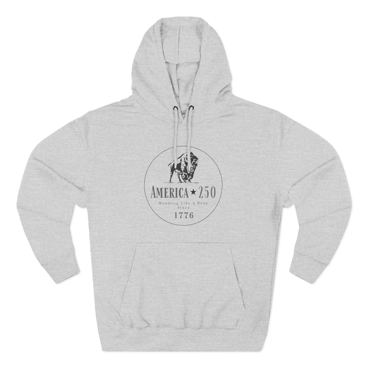 America 250 Bison Hoodie - Roaming Like a Boss Since 1776 Patriotic Hoodie