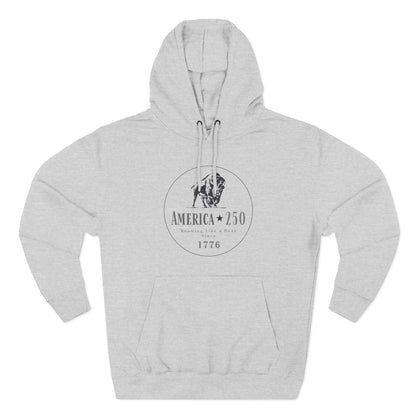 America 250 Bison Hoodie - Roaming Like a Boss Since 1776 Patriotic Hoodie